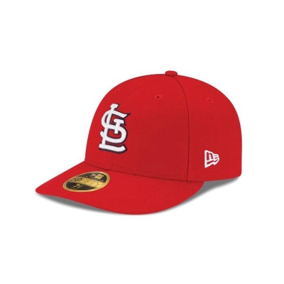 Red St. Louis Cardinals Hat - New Era MLB Authentic Collection Low Profile 59FIFTY Fitted Caps USA9436587